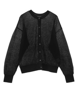 AMERICAN HOLIC 柄編みニットカーディガン Black