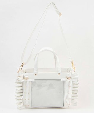 WEGO 【痛バ＆推し活グッズ】きらめきレースアップフリル痛ショルダー ホワイト