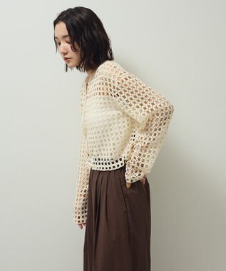 Green Parks ・ＳＵＧＡＲ　ＳＰＯＯＮ　２ｗａｙフラワーメッシュカーデ Ivory