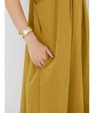 AMERICAN HOLIC 接触冷感丈違いフレンチスリーブワンピース Mustard