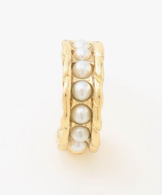 組曲 フェイクパールリングピアス ゴールド系