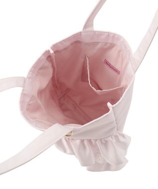 Maison de FLEUR サテンフロントフリルスクエアトートバッグ Light Pink