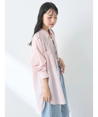 earth music&ecology ウ゛ィンテージボタンフロントポケットシャツ Light Pink