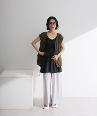 Green Parks シアーミリタリーベスト Black