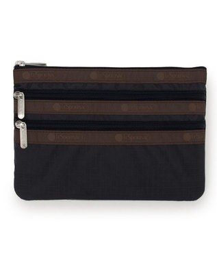 LeSportsac 3ZIP COSMETIC/ディープシー/ダークチョコレート ディープシー/ダークチョコレート