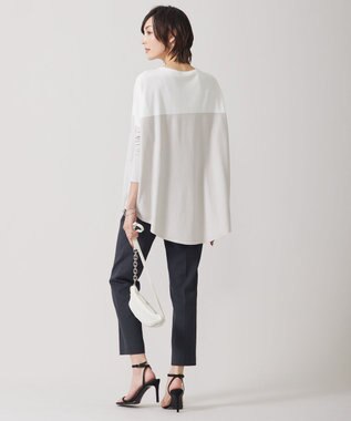 ICB 【洗える】 ヴィスコースワイド プルオーバー オフホワイト×トープ系