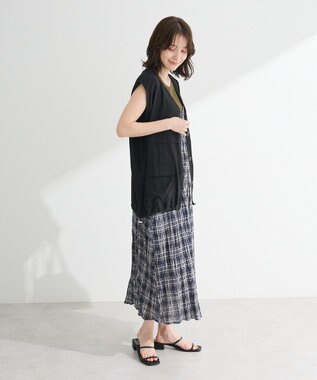 Green Parks シアーミリタリーベスト Black