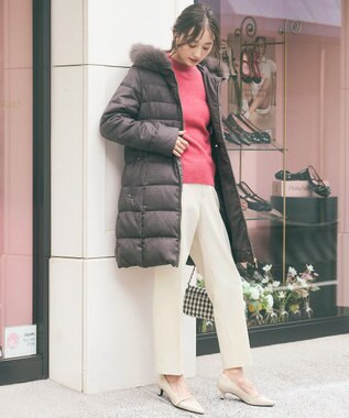 ANY SIS 【洗える】サイドケーブルアンゴラブレンド ニット ベリーピンク