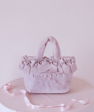 ピンクマニア2Wayファーリボンバッグ / Maison de FLEUR