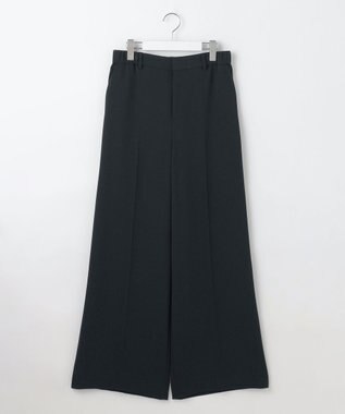 自由区 【セットアップ対応・洗える】トリアセダブルクロス ワイドパンツ ネイビー