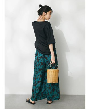 CRAFT STANDARD BOUTIQUE 【ＵＶカット】布帛切り替えプルオーバー Black