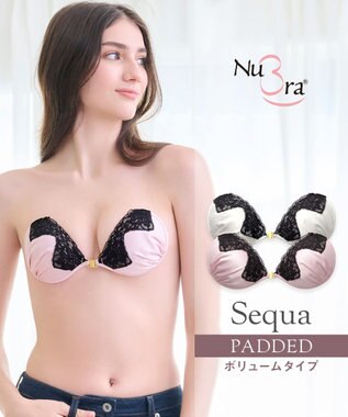 BRADELIS New York 【NuBra / ボリュームアップ】パテッドヌーブラ セクア デザインヌーブラ ストラップレス バックレス ピンク