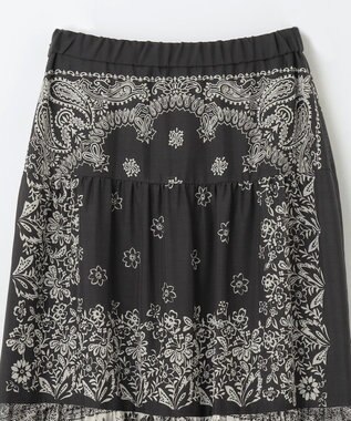 GRACE CONTINENTAL バンダナティアードスカート ブラック