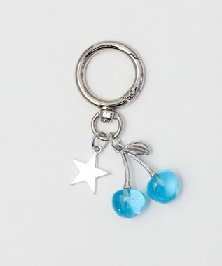 WEGO カラークリアチェリーキーホルダー ブルー