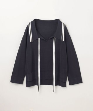 GRACE CONTINENTAL マリンボウタイニット ネイビー