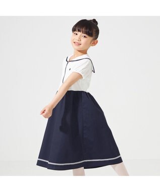 Chacott ジップアップワンピース ネイビー