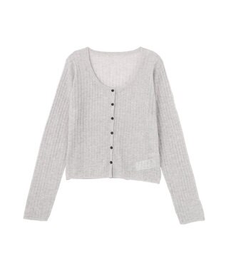 earth music&ecology シアーリブカーディガン Gray