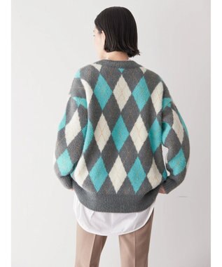 AMERICAN HOLIC バイパチアーガイルニットプルオーバー Gray Mixture