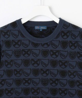 23区GOLF 【MEN】エンブレムジャカードセーター ネイビー系5