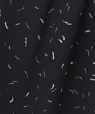 自由区 L 【洗える】ドローイングタッチプリント ワンピース ネイビー系5