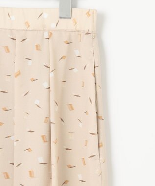 自由区 【洗える・XSサイズあり】ブラッシュドシャドープリント スカート シャンパンベージュ系
