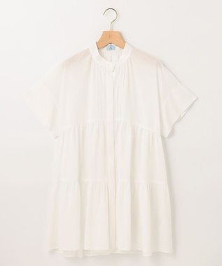 組曲 【洗える】ナチュラルローンギャザーフレア ブラウス アイボリー系