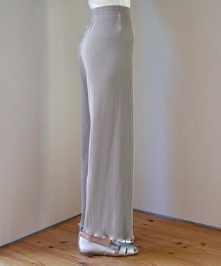 Tiaclasse 【新色追加・洗える】プリーツパンツ グレージュ