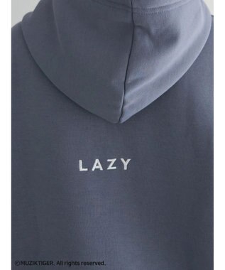 Green Parks ムジークタイガー／裏起毛刺しゅうフーディー Blue Gray