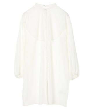 CRAFT STANDARD BOUTIQUE レーヨンデシンフリルチュニック Off White