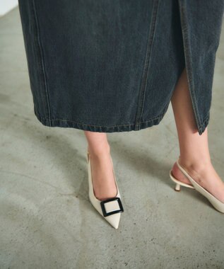 GRACE CONTINENTAL タイトデニムスカート ブラック