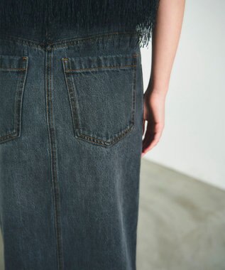 GRACE CONTINENTAL タイトデニムスカート ブラック