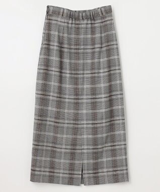 ANY 【ウエストゴム/ストレッチ】チェックタイトスカート ブラウン系