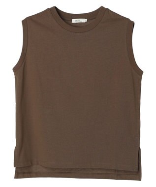 earth music&ecology ノースリーブカットソー（汗じみ防止） Brown