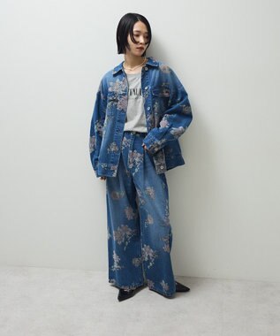 Green Parks ・SUGAR SPOON フラワーptデニムパンツ Indigo