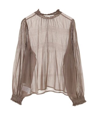 earth music&ecology マジョリカプリーツシアープルオーバー Mocha