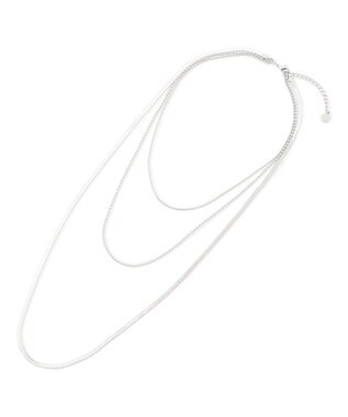 23区 【WEB&一部店舗限定】ミックスチェーン 3連 ネックレス シルバー系