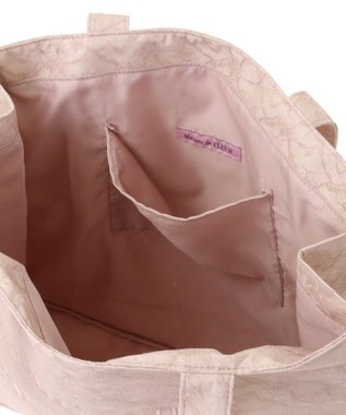 Maison de FLEUR レースロゴ刺繍スクエアトートバッグ Pink