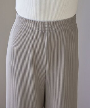 Tiaclasse 【新色追加・洗える】プリーツパンツ グレージュ