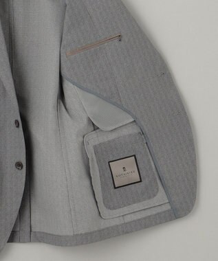 GOTAIRIKU 圧倒的清涼感・８つの夏機能【接触冷感/通気性/軽量/撥水…等】クールドッツ セットアップジャケット_ヘリンボーンプリント（25年モデル） ライトグレー_ヘリンボーン柄