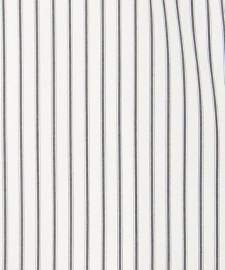 ANY SIS 【洗える】バンドカラー シャツワンピース グレーストライプ