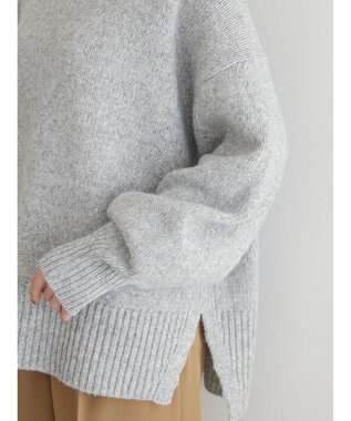 AMERICAN HOLIC サイドスリット袖ボリュームニットプルオーバー Light Gray Mixture