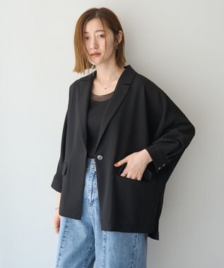 YECCA VECCA 【マシンウォッシャブル】シアージャケット Black