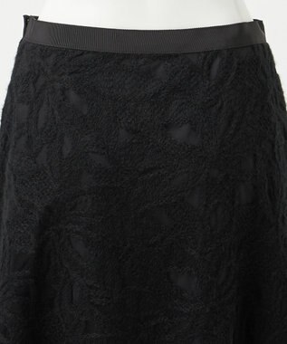 23区 【GOLD LABEL】チュールヘアリーエンブロイダリー スカート ブラック系