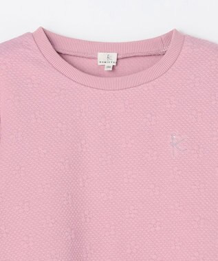 組曲 KIDS 【150-160㎝】フラワーキルト トレーナー ラベンダー