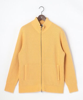 JOSEPH ABBOUD 【キングサイズ・3シーズン活躍する綿ブレンド】コットンアクリルバルキー ジップニット ブルゾン