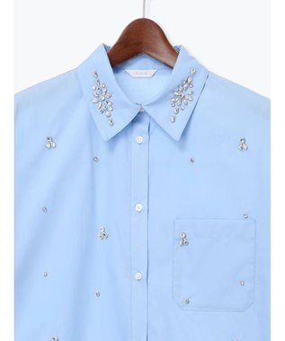 Te chichi ビジューデザインシャツ《2025winter catalog item》 サックスブルー