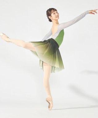 Chacott ロングスリーブレオタード エバーグリーン