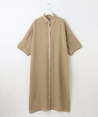 WEB限定・接触冷感・洗える】シアーラミーローンシャツ ワンピース 