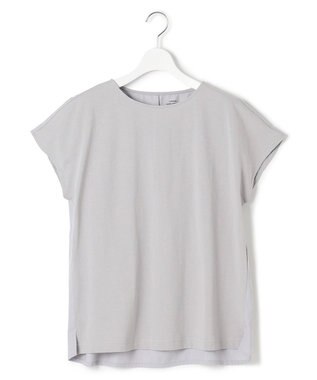 J.PRESS YORK STREET 【WOMEN】バックファブリックコンビ　プルオーバー ライトグレー系