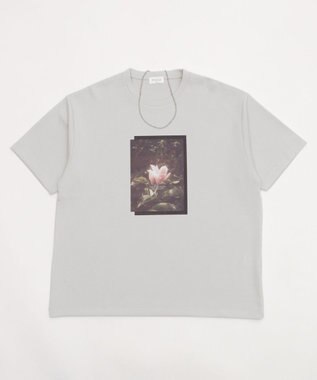 WEGO 【2点SET】アクセ付きフォトグラフィックT（SS） ライトグレー